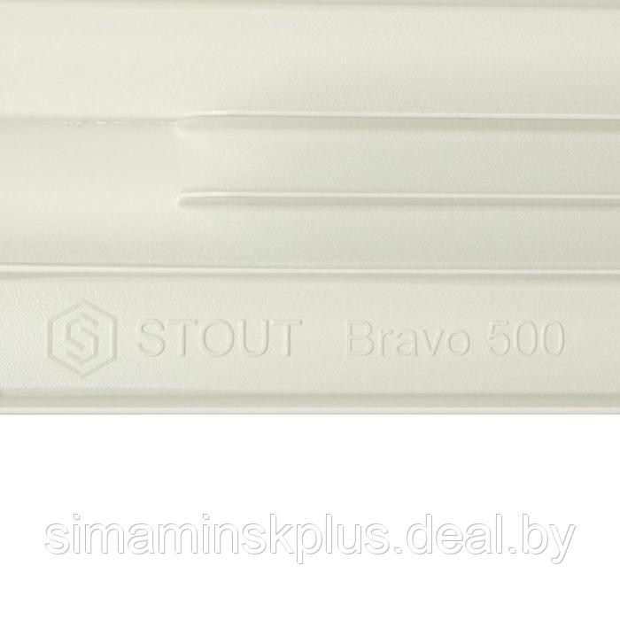 Радиатор алюминиевый STOUT Bravo, 500 х 80 мм, 6 секций, боковое подключение - фото 5 - id-p174627296