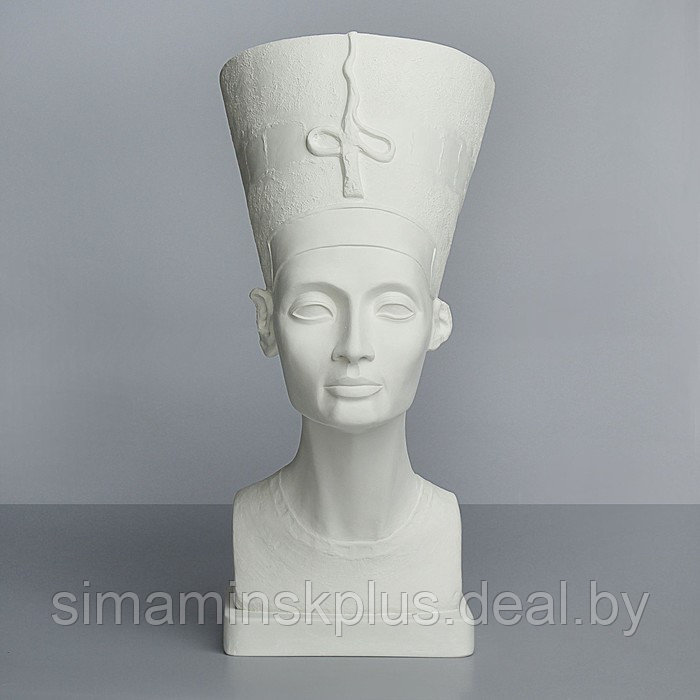 Гипсовая фигура Бюст Нефертити в тиаре, 24 х 37 х 51 см - фото 2 - id-p174630925