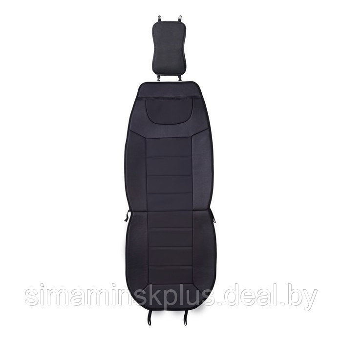 Накидка на сиденье универсальная VOIN Cover Plain, экокожа, комплект 1шт, поролон 7мм,черный 77718 - фото 4 - id-p174609400