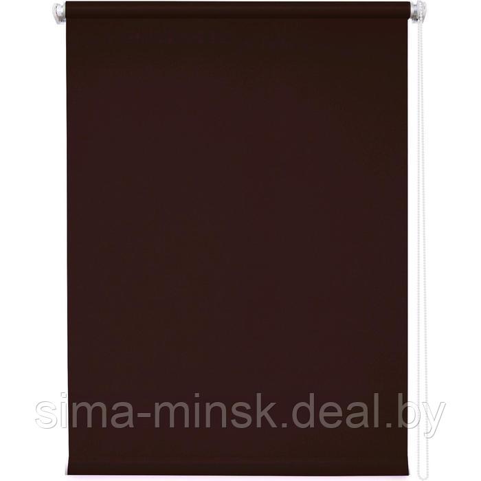Рулонная штора «Плайн», 52 х 175 см, цвет тёмно-коричневый - фото 1 - id-p131841010