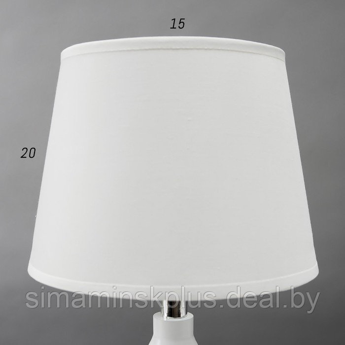 Лампа настольная 21195/1 E14 40Вт белый 20х20х33 см - фото 4 - id-p174616763
