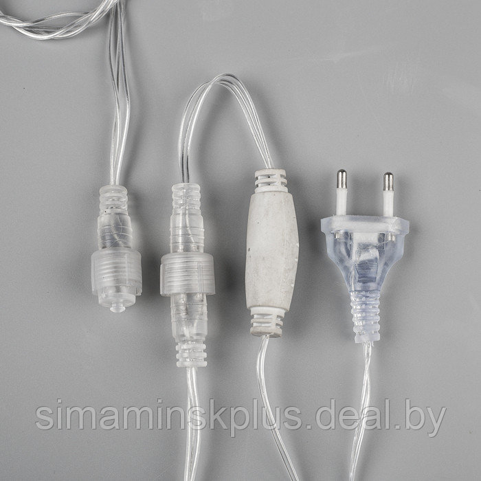Гирлянда «Бахрома» 3 × 0.6 м, IP44, УМС, прозрачная нить, 160 SMD-LED, свечение белое, 220 В - фото 4 - id-p174611251