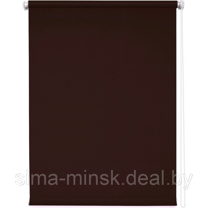 Рулонная штора «Плайн», 120 х 175 см, цвет тёмно-коричневый - фото 1 - id-p123144486