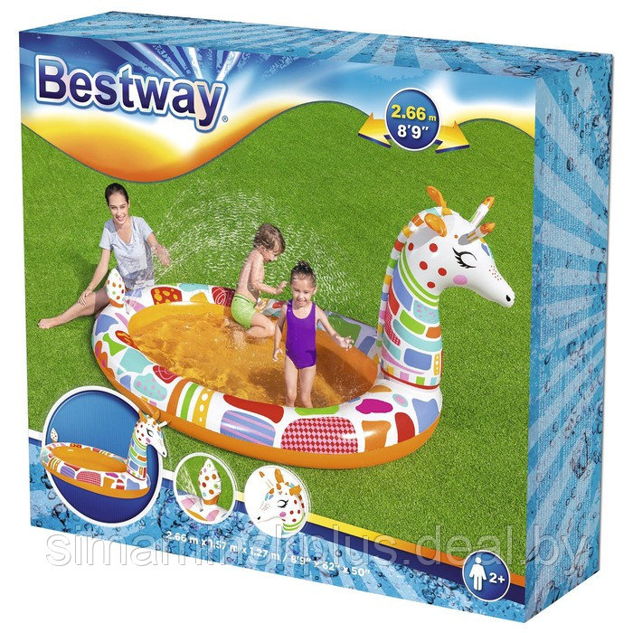 Игровой бассейн «Жираф», с брызгалкой, 266 x 157 x 127 см, 53089 Bestway - фото 6 - id-p174624588
