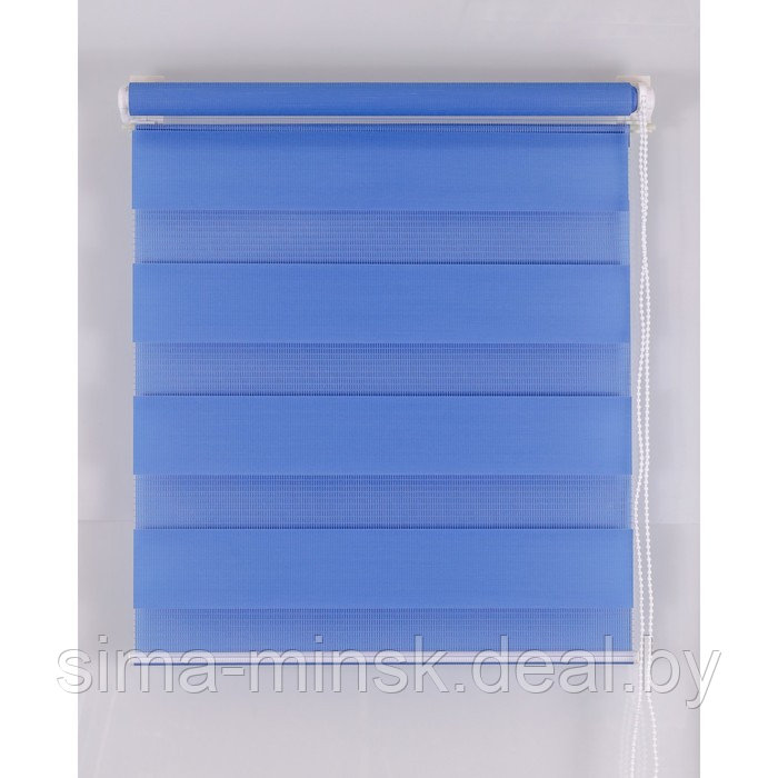 Рулонная штора «День и Ночь», размер 55х160 см, цвет синий - фото 2 - id-p93255003
