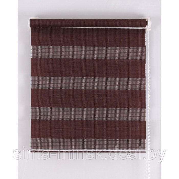 Рулонная штора «День и Ночь», размер 55×160 см, цвет шоколад - фото 2 - id-p93254999
