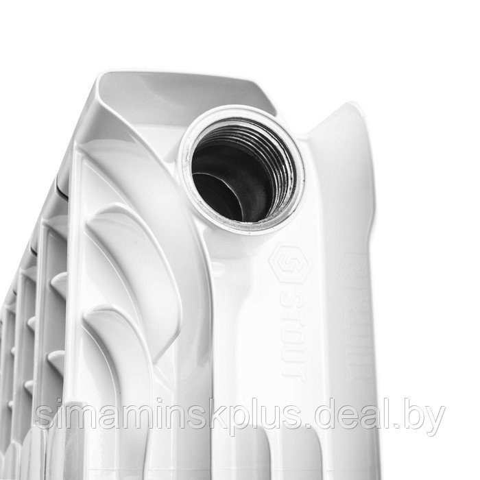 Радиатор биметаллический STOUT Space 500, 500 x 90 мм, 8 секций - фото 5 - id-p174627563