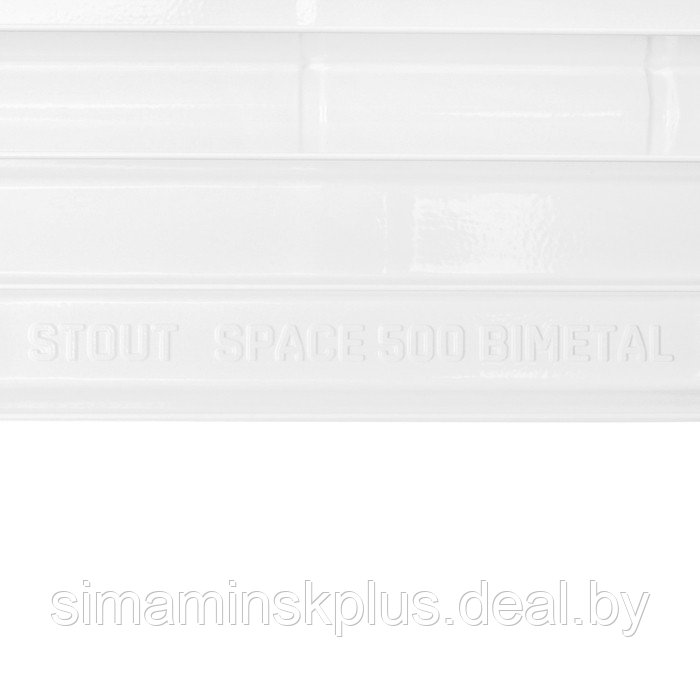 Радиатор биметаллический STOUT Space 500, 500 x 90 мм, 8 секций - фото 7 - id-p174627563
