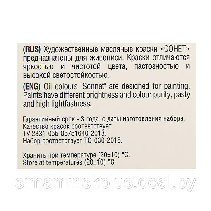 Краска масляная художественная, набор 8 цветов х 10 мл, ЗХК "Сонет", 2641098 - фото 2 - id-p174631157
