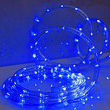Световой шнур Luazon Lighting 10 мм, IP44, 5 м, 24 LED/м, 220 В, 8 режимов, свечение синее, фото 2