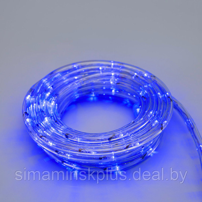 Световой шнур Luazon Lighting 10 мм, IP44, 5 м, 24 LED/м, 220 В, 8 режимов, свечение синее - фото 4 - id-p174611649