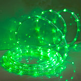 Световой шнур Luazon Lighting 10 мм, IP44, 5 м, 24 LED/м, 220 В, 8 режимов, свечение зелёное, фото 2