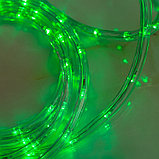 Световой шнур Luazon Lighting 10 мм, IP44, 5 м, 24 LED/м, 220 В, 8 режимов, свечение зелёное, фото 3