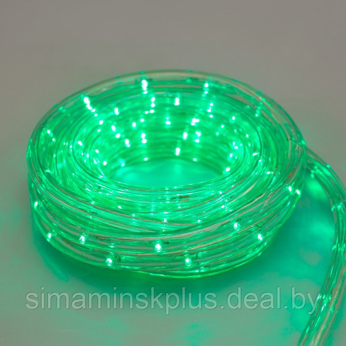 Световой шнур Luazon Lighting 10 мм, IP44, 5 м, 24 LED/м, 220 В, 8 режимов, свечение зелёное - фото 4 - id-p174611650