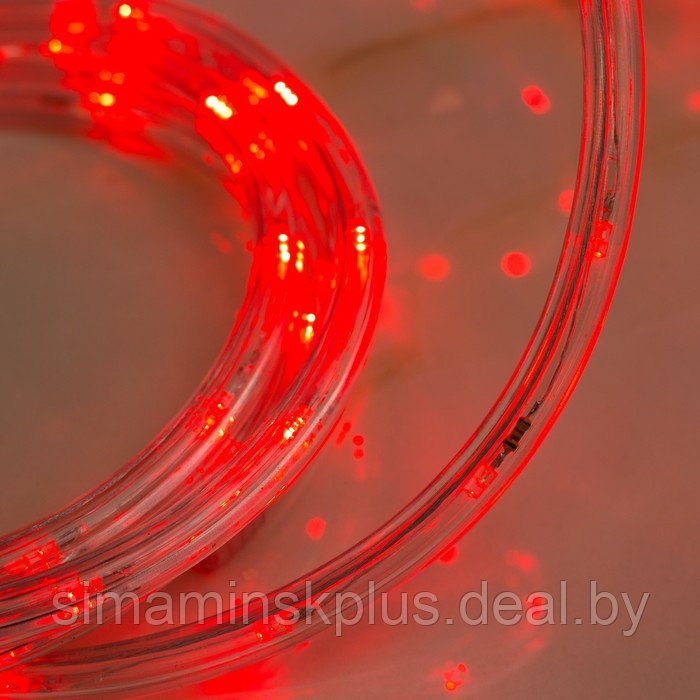 Световой шнур Luazon Lighting 10 мм, IP44, 5 м, 24 LED/м, 220 В, 8 режимов, свечение красное - фото 3 - id-p174611651