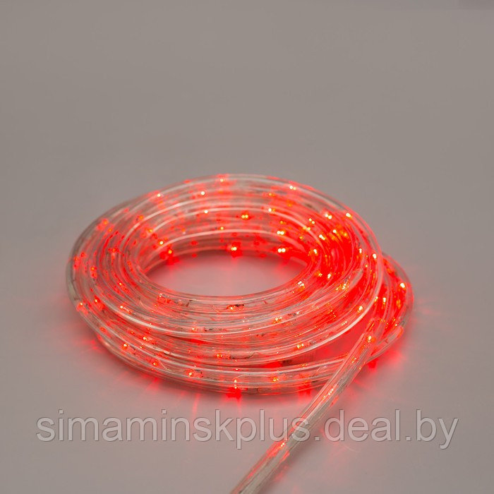 Световой шнур Luazon Lighting 10 мм, IP44, 5 м, 24 LED/м, 220 В, 8 режимов, свечение красное - фото 4 - id-p174611651