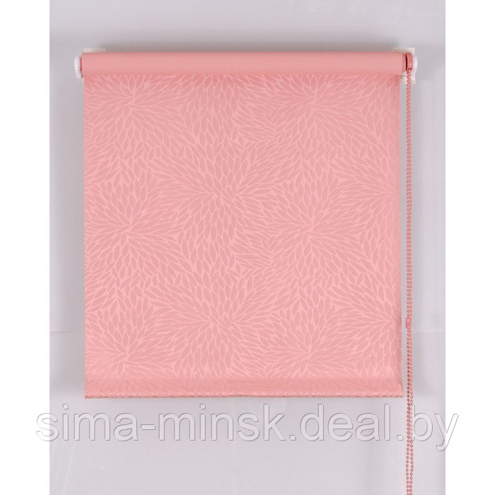 Рулонная штора Blackout, размер 55х160 см, имитация жаккарда «подсолнух», цвет розовый - фото 1 - id-p93255056