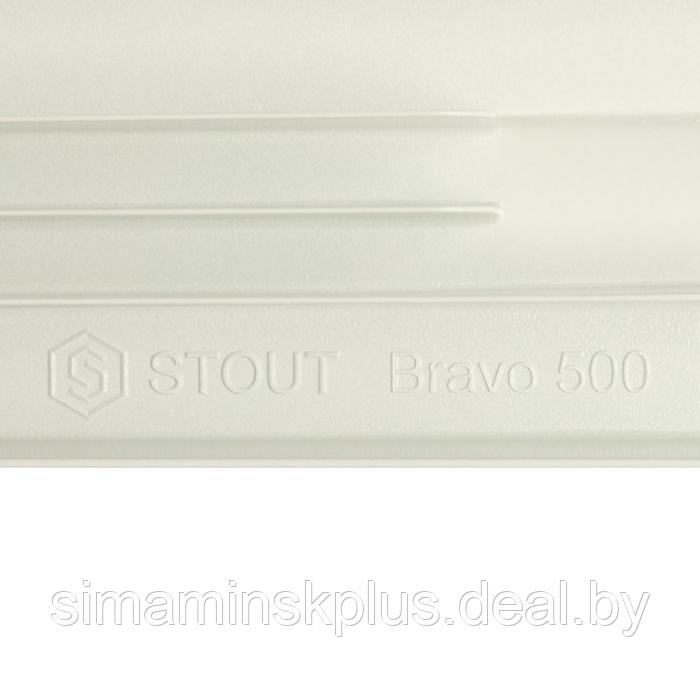 Радиатор алюминиевый STOUT Bravo, 500 х 80 мм, 10 секций, боковое подключение - фото 5 - id-p174627622