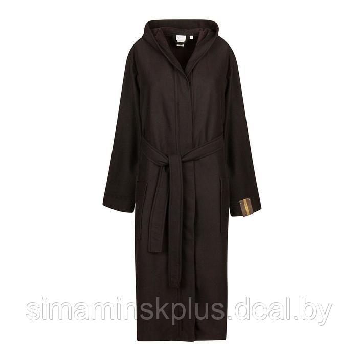Мужской халат с капюшоном «Марвин», размер L, цвет чёрный - фото 1 - id-p174634065