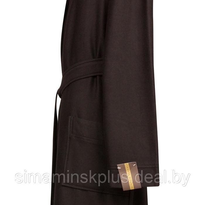 Мужской халат с капюшоном «Марвин», размер L, цвет чёрный - фото 3 - id-p174634065