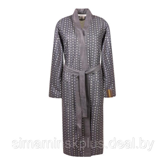 Мужской халат «Бугатти», размер М, цвет серый - фото 1 - id-p174634085