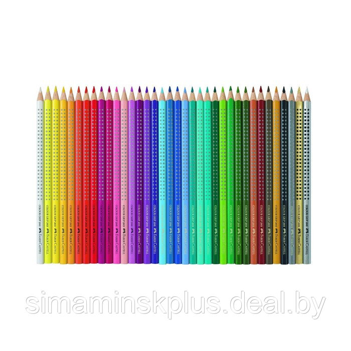 Карандаши 36 цветов Faber-Castell GRIP 2001 трёхгранные, в металлической коробке - фото 3 - id-p174630255
