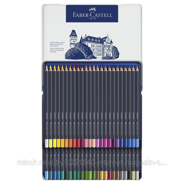 Карандаши художественные Faber-Castell 48 цветов, в металлической коробке - фото 3 - id-p174630261