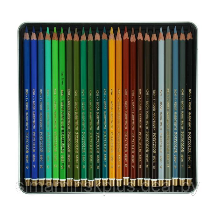 Карандаши художественные PolyColor 3826, 48 цветов, мягкие, в металлическом пенале - фото 3 - id-p174630264