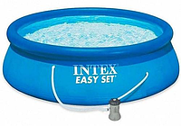 Надувной бассейн Intex 28142 Easy Set Pool 396*84 см., с фильтрующим насосом.