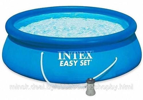 Надувной бассейн Intex 28142 Easy Set Pool 396*84 см., с фильтрующим насосом. - фото 1 - id-p99968090