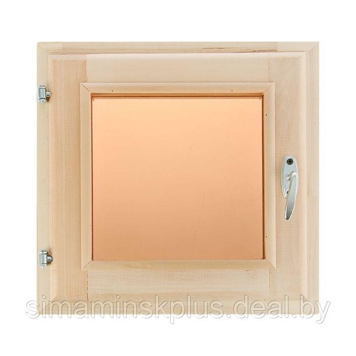 Окно, 40×40см, двойное стекло, тонированное, с уплотнителем, из липы - фото 1 - id-p174627902