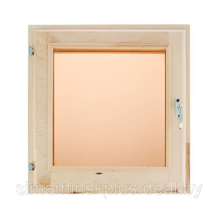 Окно, 50×50см, двойное стекло, тонированное, из липы - фото 1 - id-p174627920