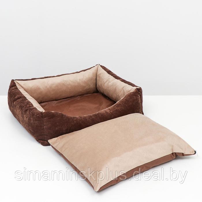 Лежанка со съемным чехлом, мебельная ткань, попролон, 55 х 45 х 15 см - фото 6 - id-p174635240
