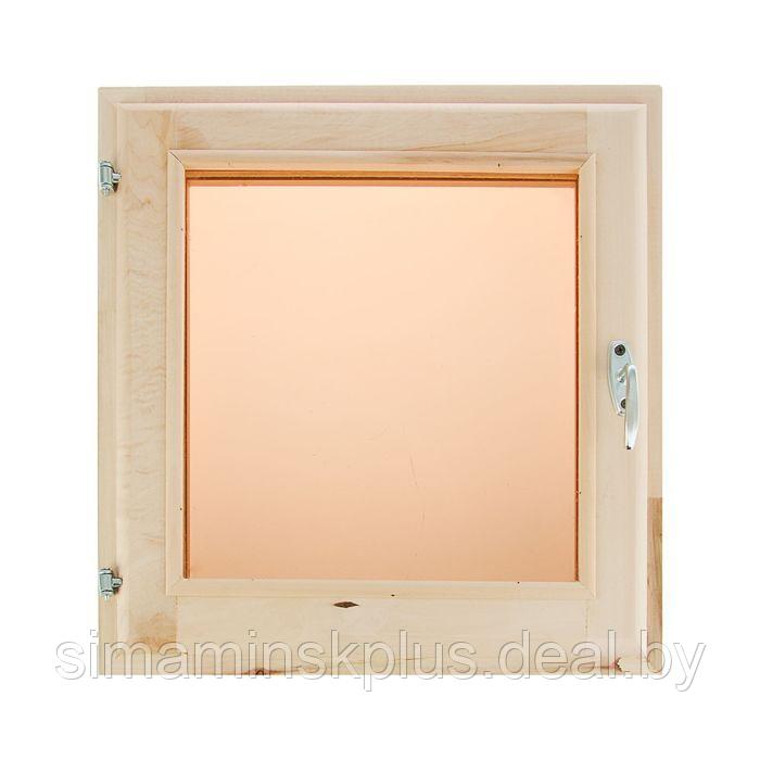 Окно, 50×50см, двойное стекло, тонированное, с уплотнителем, из липы - фото 1 - id-p174627925