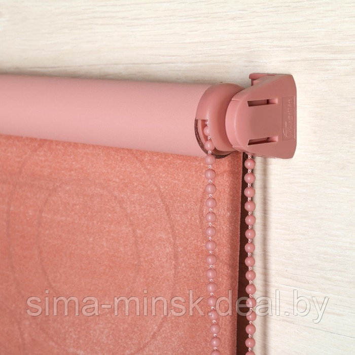 Штора рулонная «Блэкаут», светонепроницаемая, 50 х 160 см, замша, цвет розовый - фото 2 - id-p110287453