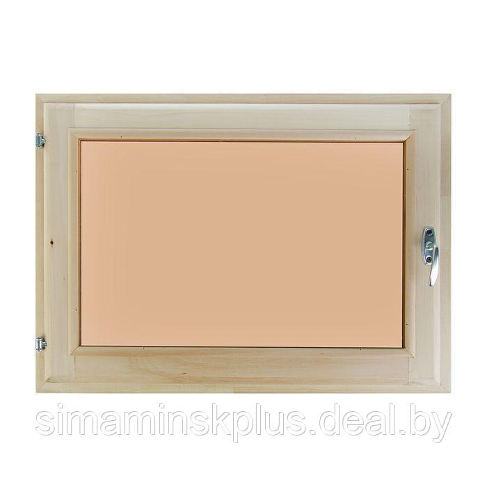 Окно, 50×60см, однокамерный стеклопакет, тонированное, с уплотнителем, из липы - фото 1 - id-p174627961