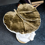 Фигура - подставка "Слон с листком" перламутр/золото, 30х30х30см, фото 5