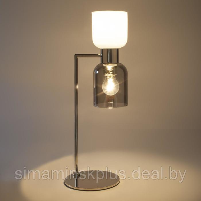 Настольная лампа Tandem, 2x60Вт E27, цвет никель - фото 2 - id-p174617311