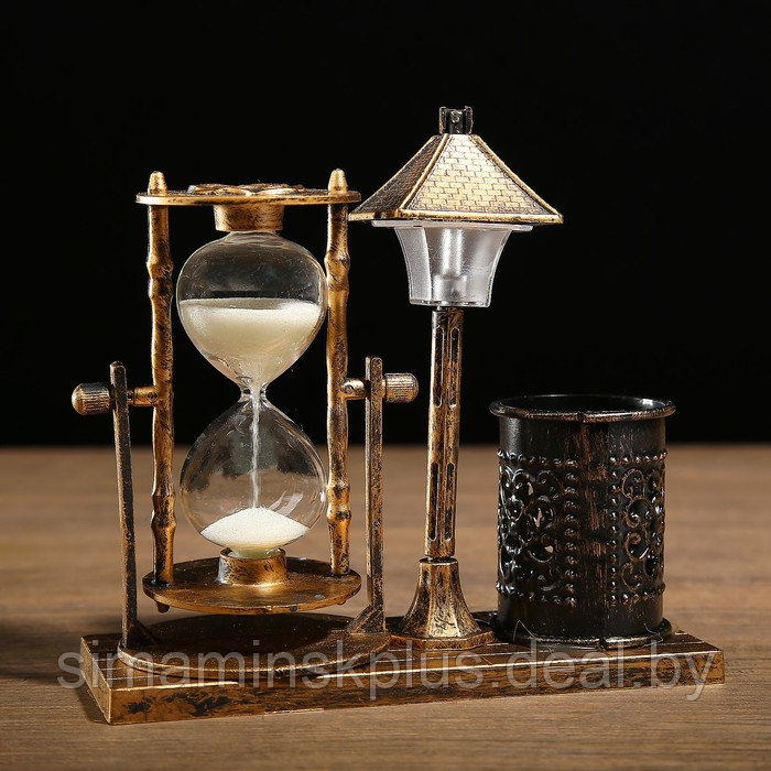 Песочные часы "Уличный фонарик",сувенирные,подсветка,каранд-цей, 6.5 х 15.5 х 14.5 см, микс - фото 2 - id-p174631565