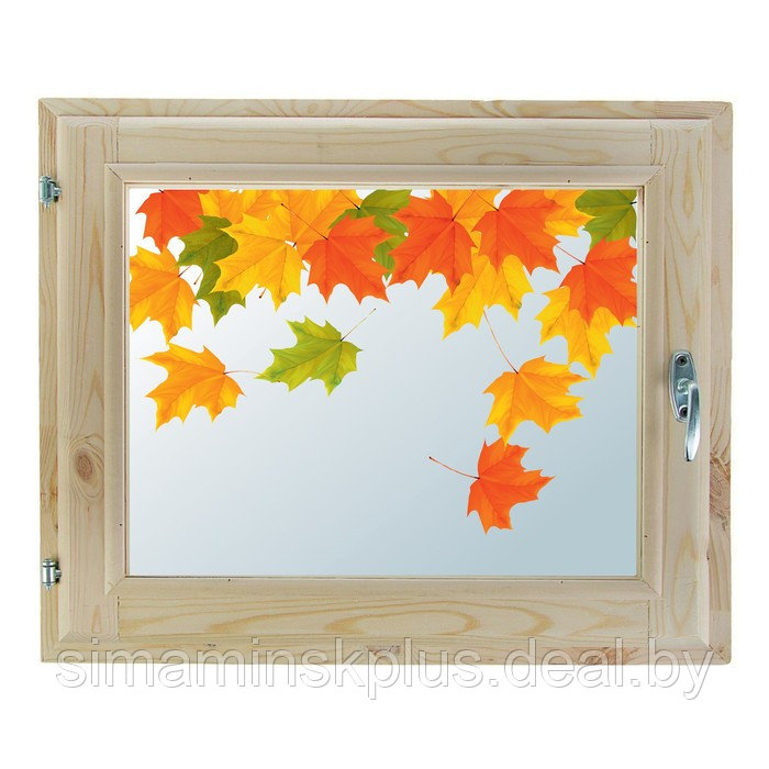 Окно 40х60 см, "Осенние краски", однокамерный стеклопакет, уплотнитель, хвоя - фото 1 - id-p174628036