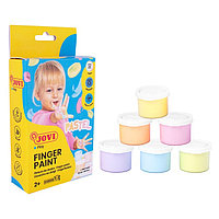 Краски пальчиковые JOVI, 6 пастельных цветов по 35 мл, картон, европодвес, для малышей
