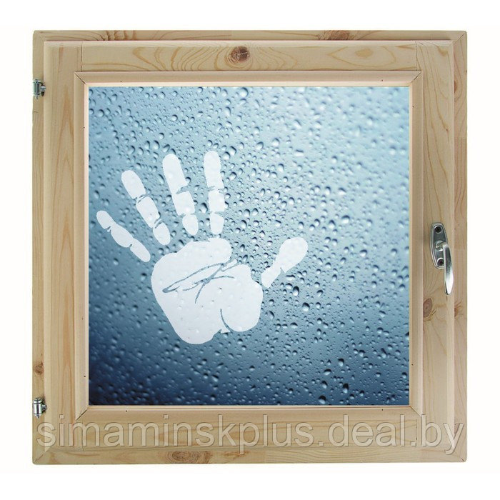 Окно, 50×50см, "Рука", однокамерный стеклопакет - фото 1 - id-p174628059