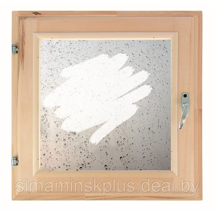 Окно 60х60 см, "Капли на стекле", однокамерный стеклопакет, уплотнитель - фото 1 - id-p174628076