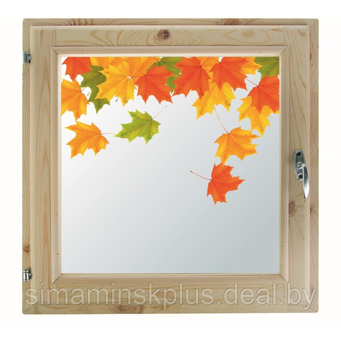 Окно 60х60 см, "Осенние краски", однокамерный стеклопакет, уплотнитель, хвоя - фото 1 - id-p174628080