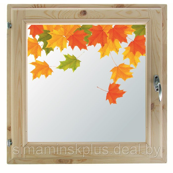 Окно 50х60 см, "Осенние краски", однокамерный стеклопакет, хвоя - фото 1 - id-p174628092