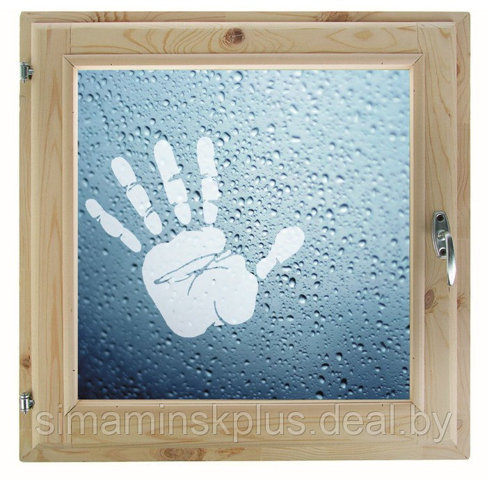 Окно, 50×60см, "Рука", однокамерный стеклопакет, с уплотнителем - фото 1 - id-p174628097