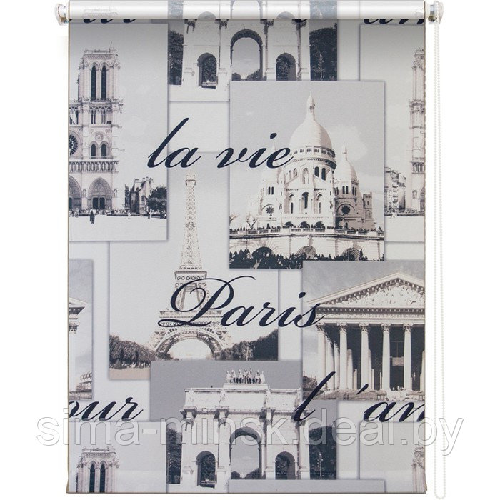 Рулонная штора «Париж», 40 х 175 см, цвет серый - фото 1 - id-p112757123
