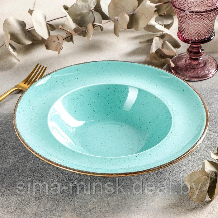 Тарелка для пасты Turquoise, 500 мл, d=25 см, цвет бирюзовый - фото 2 - id-p166714144