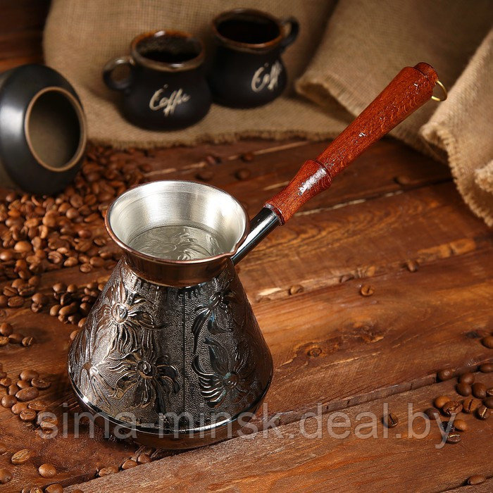Турка для кофе медная «Ромашка», 0,75 л - фото 1 - id-p70539942