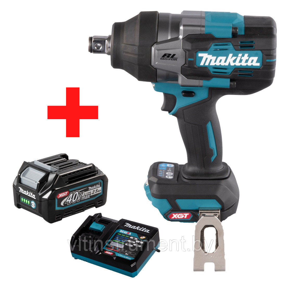 Гайковерт аккумуляторный TW001GZ (TW 001 GZ) MAKITA 40V XGT + аккумулятор 4,0ач и зарядное устройство - фото 1 - id-p161800509